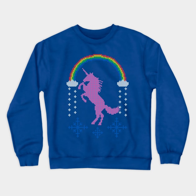 Christmas Unicorn Crewneck Sweatshirt by manikx